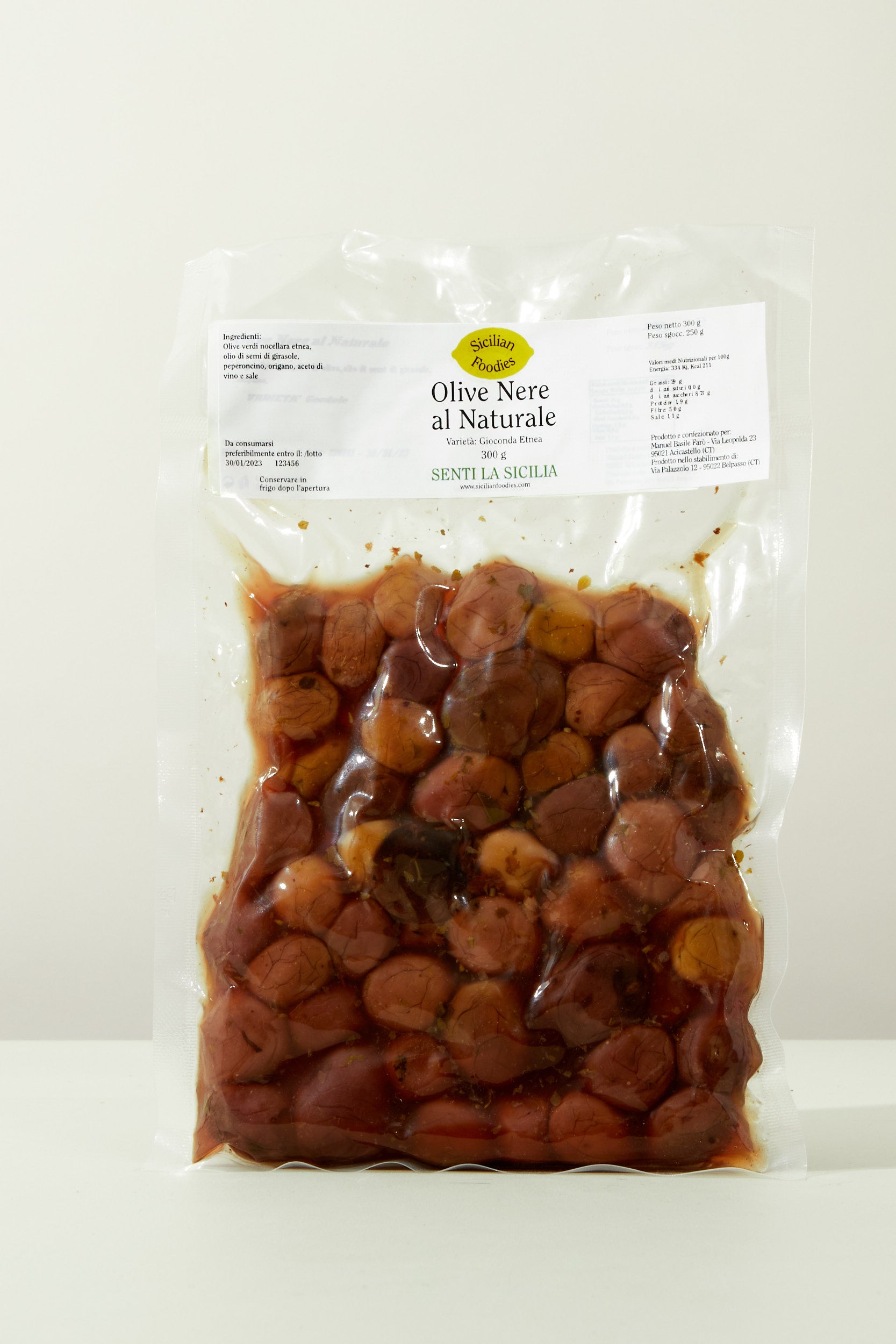 Olive Nere al Naturale - Varietà: Gioconda 300g