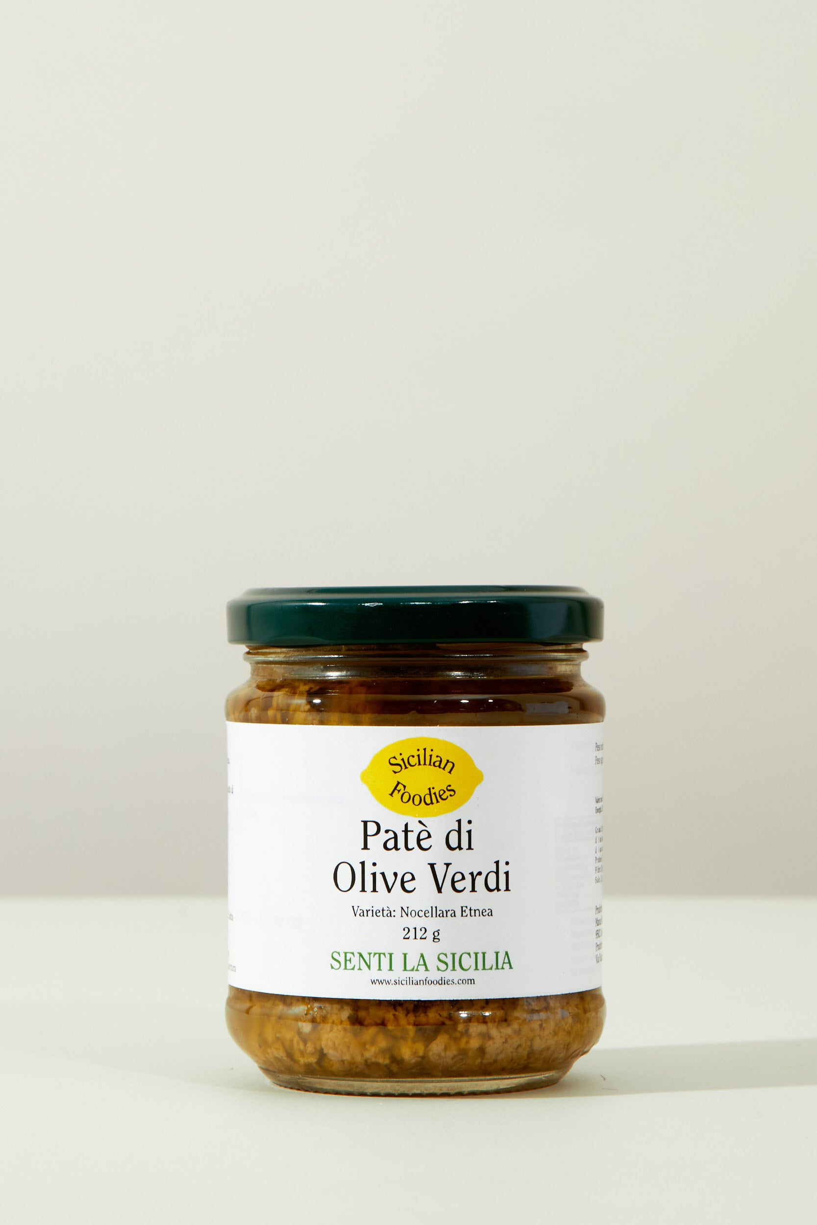 Patè di Olive Verdi - Varietà: Nocellara Etnea 212g